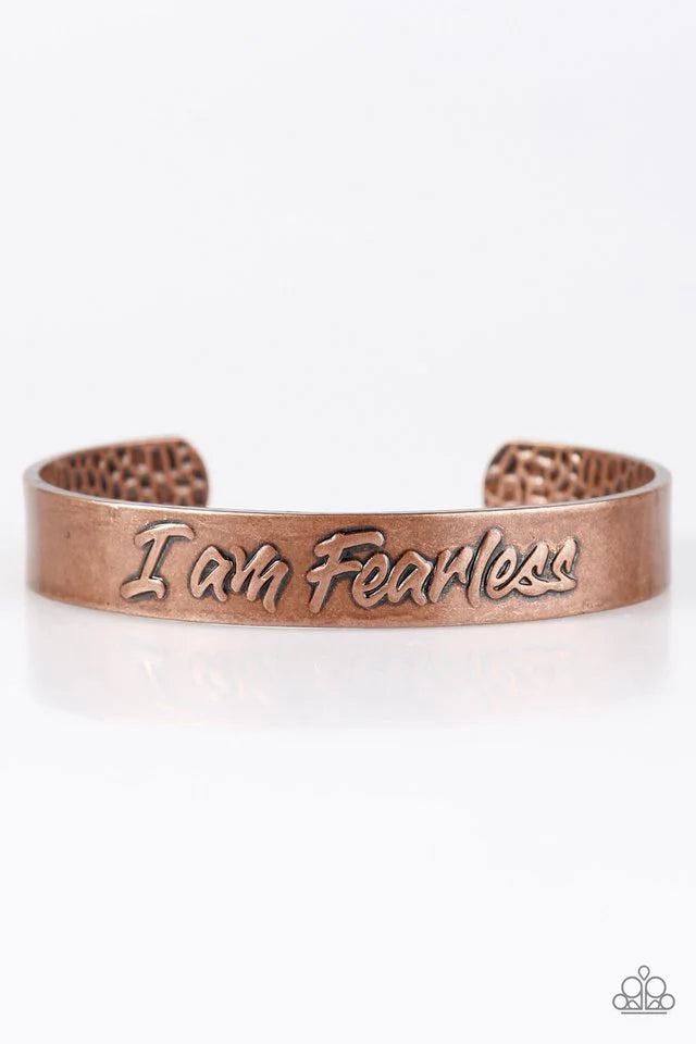 I Am fearless - Paparazzi Copper Bracelet