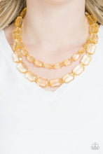 Load image into Gallery viewer, Ice Bank - Paparazzi Gold Necklace