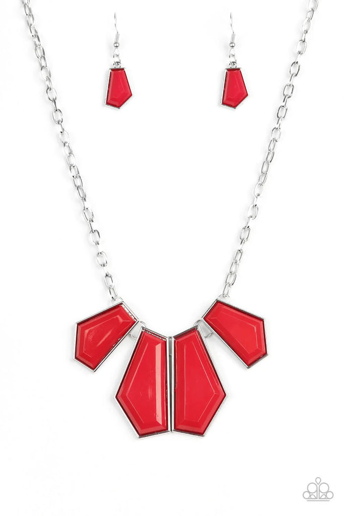 Get up And Geo - Paparazzi Red Necklace