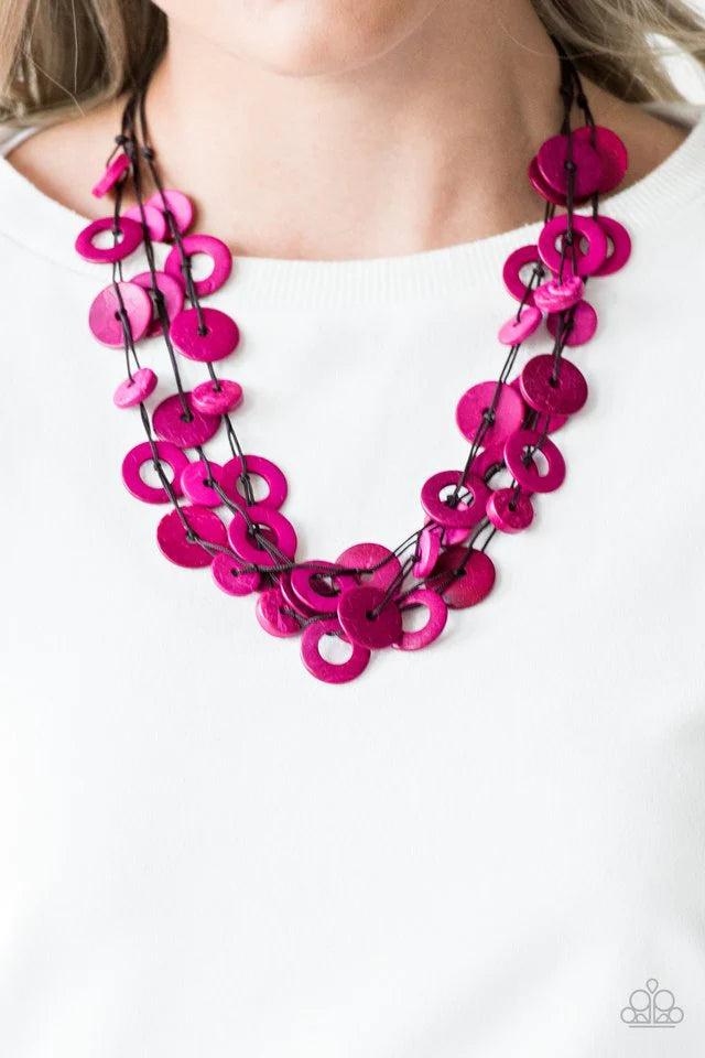Wonderfully Walla Walla Necklace - Paparazzi Pink Necklace