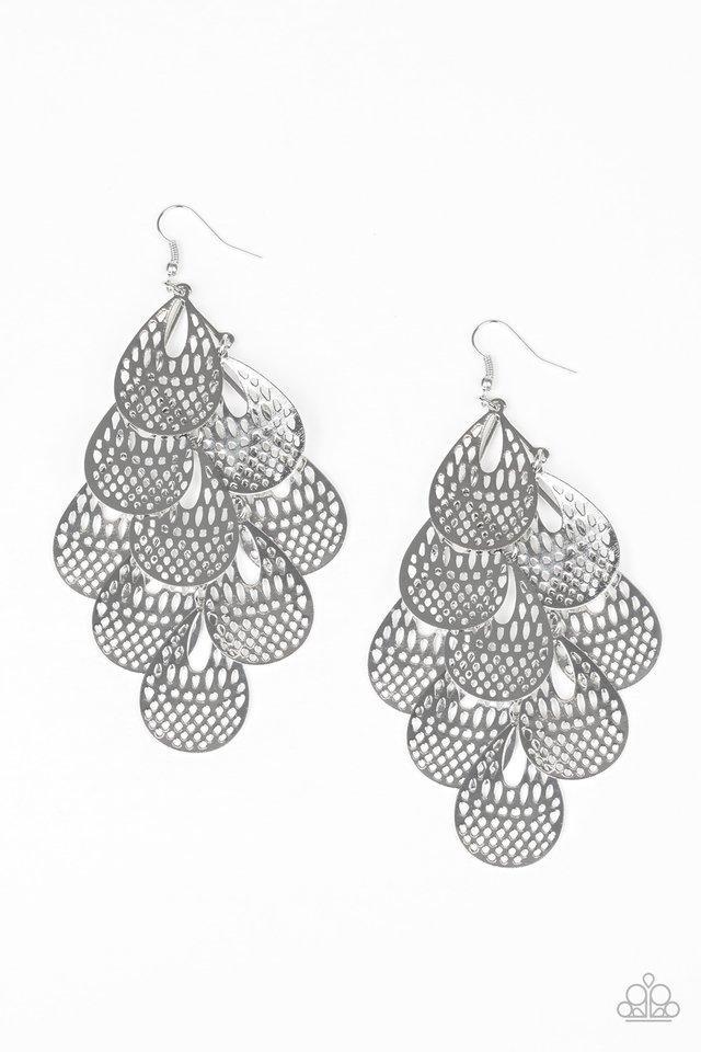 Lure Them In - Paparazzi Silver Earrings