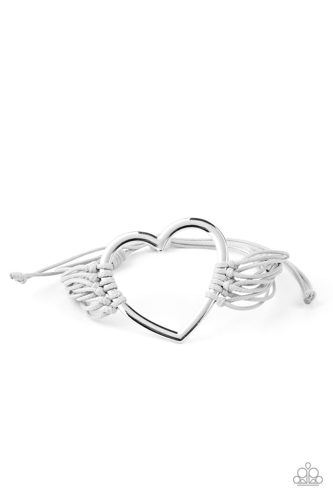 Playing With My HEARTSTRINGS - Paparazzi Silver Bracelet