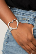 Load image into Gallery viewer, Playing With My HEARTSTRINGS - Paparazzi Silver Bracelet