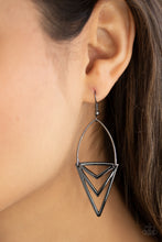 Load image into Gallery viewer, Proceed With Caution - Paparazzi Black Earrings