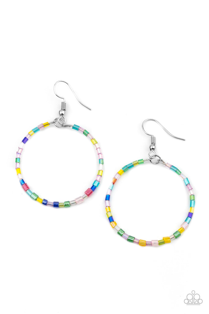 Colorfully Curvy - Paparazzi Multi Earrings