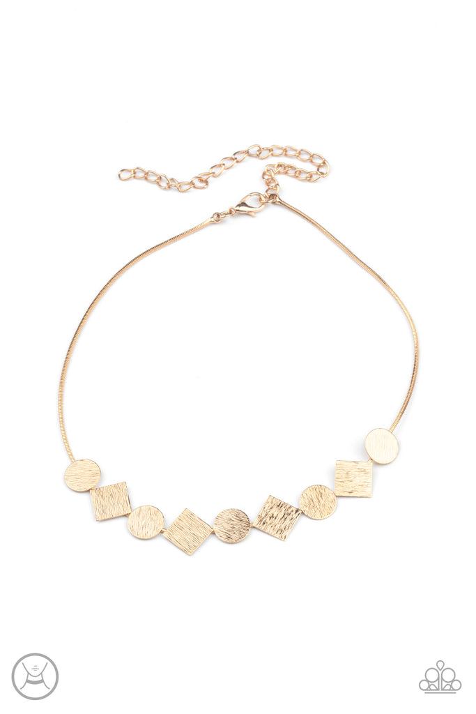 Dont Get Bent Out Of Shape - Paparazzi Gold Necklace
