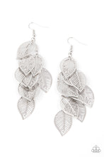 Load image into Gallery viewer, Limitlessly Leafy - Paparazzi Silver Earrings