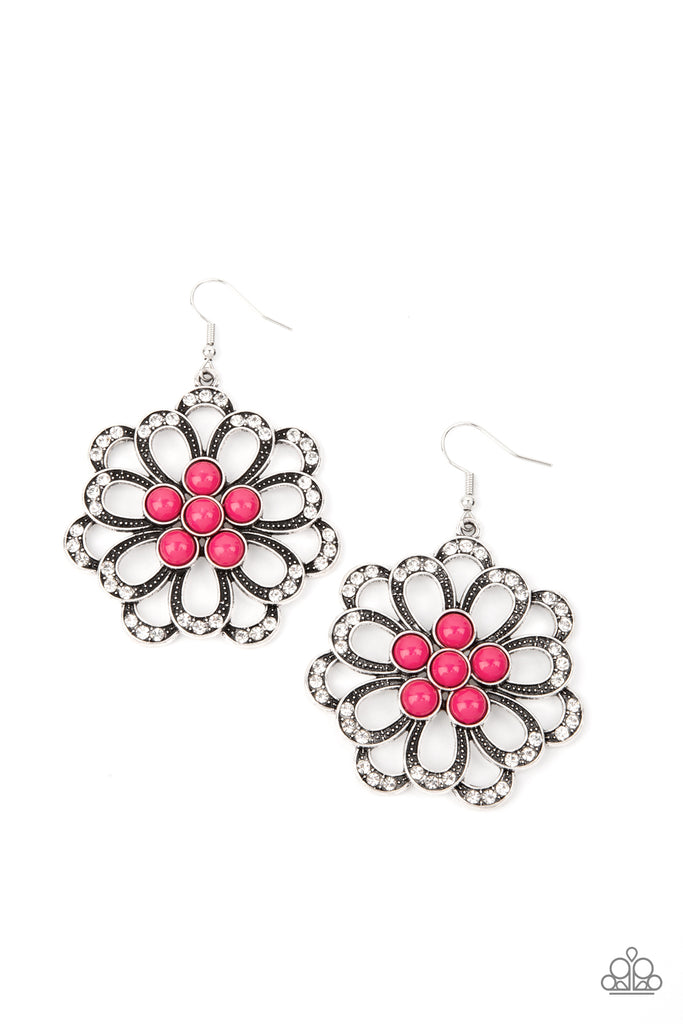 Dazzling Dewdrops - Paparazzi Pink Earrings