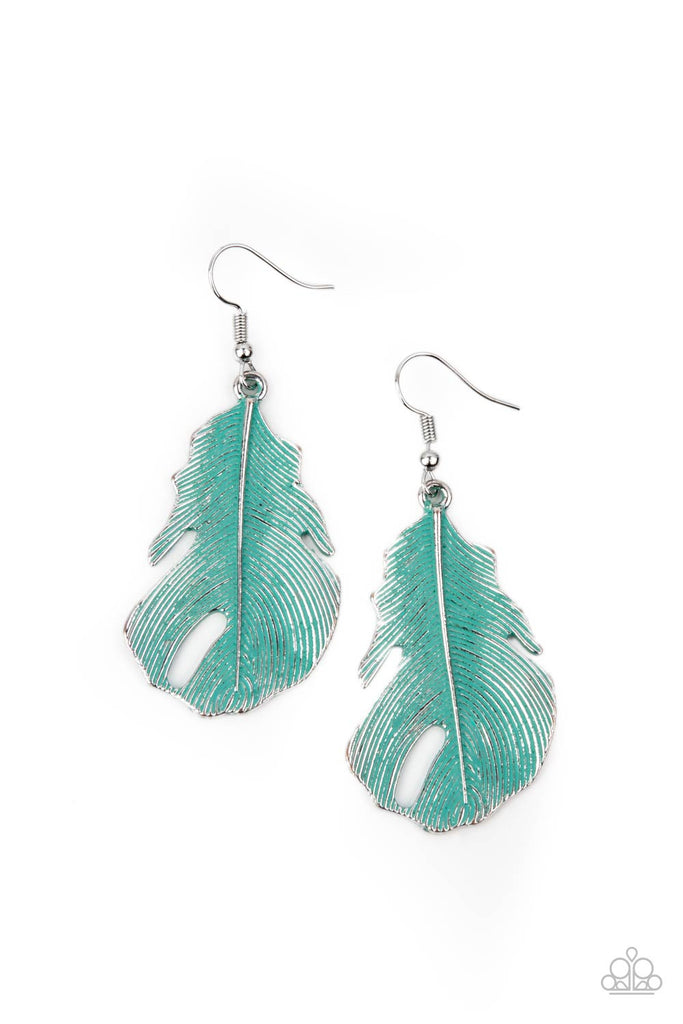 Heads QUILL Roll - Paparazzi Blue Earrings