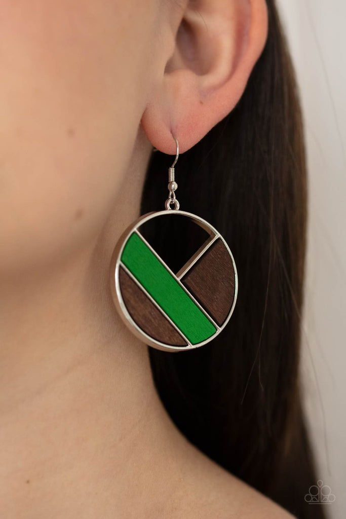Dont Be MODest - Paparazzi Green Earrings
