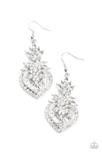Load image into Gallery viewer, Royal Hustle - Paparazzi White Earrings