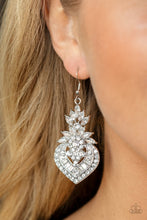 Load image into Gallery viewer, Royal Hustle - Paparazzi White Earrings