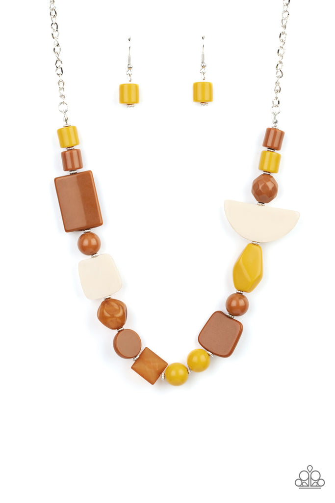 Tranquil Trendsetter - Paparazzi Yellow Necklace