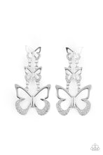 Load image into Gallery viewer, Flamboyant Flutter - Paparazzi White Earrings