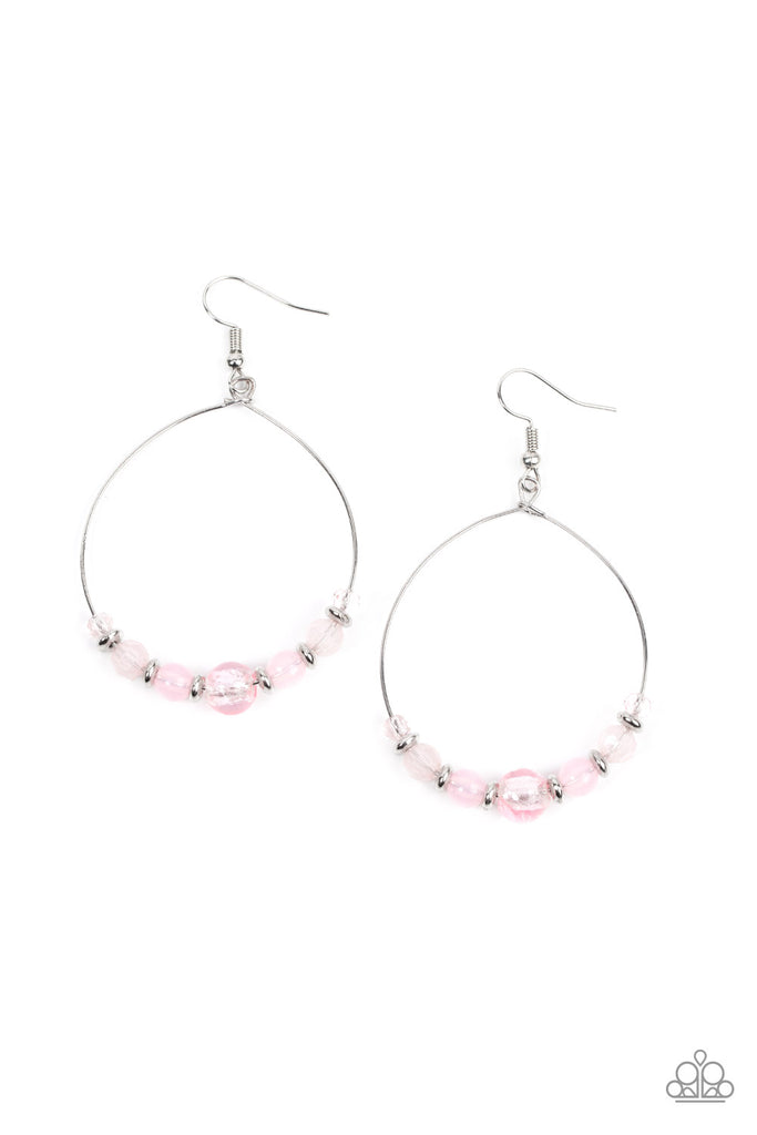 Ambient Afterglow - Paparazzi Pink Earrings