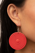 Load image into Gallery viewer, Caribbean Cymbal - Paparazzi Red Earrings