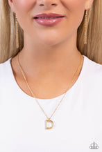 Load image into Gallery viewer, Leave Your Initials - D - Paparazzi Gold Necklace