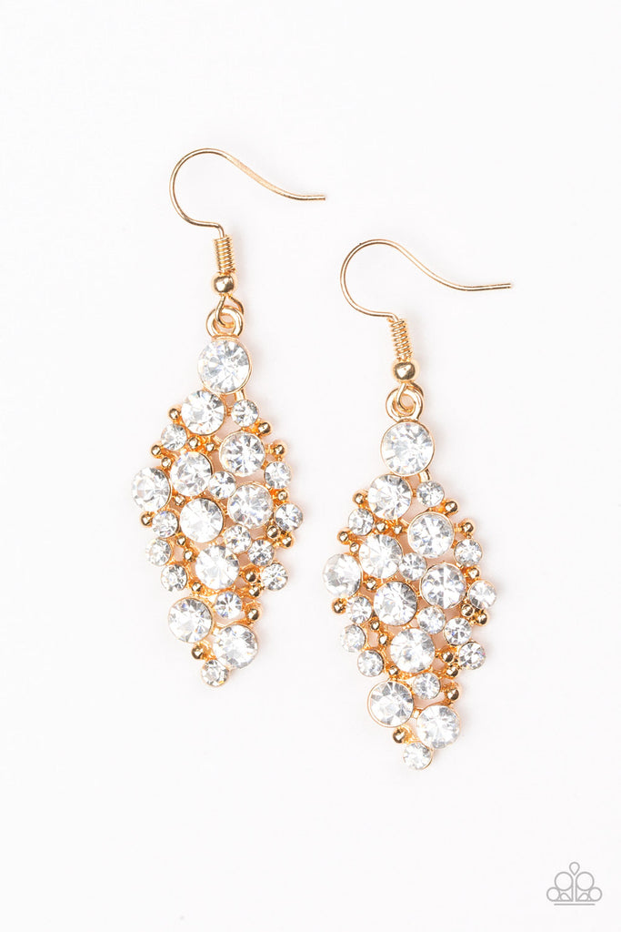 Cosmically Chic - Paparazzi Gold Earrings