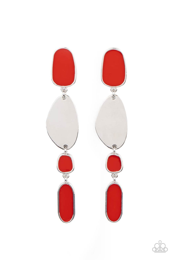 Deco By Design - Paparazzi Red Earrings