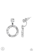 Load image into Gallery viewer, Diamond Halo - Paparazzi White Earrings